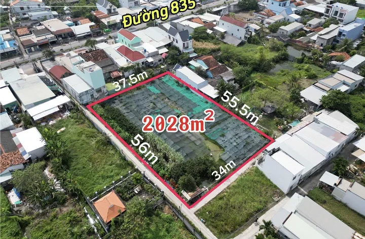 Đất 3MT - Thị Trấn Cần Giuộc, 2028m2 có 600m2 thổ cư, cách ĐT 835 chỉ 30m, giá đầu tư 6,5tr/m2