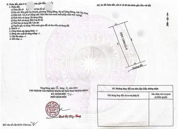 Bán gấp căn nhà 121m2 SHR ngang 6 ngay trung tâm 600 triệu thương lượng