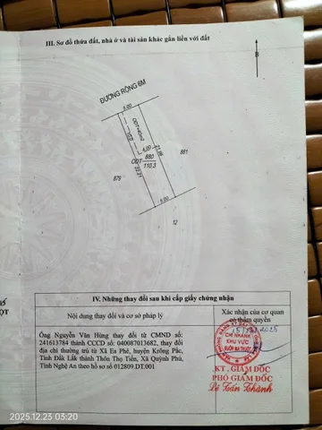Bán đất 110.9m² giá 3.88 tỷ Phường Buôn Ma Thuột