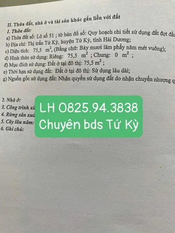 🔥 BÁN ĐẤT Ở LIỀN KỀ KHU ĐÔ THỊ AN NHÂN – TRUNG TÂM TỨ KỲ 🔥