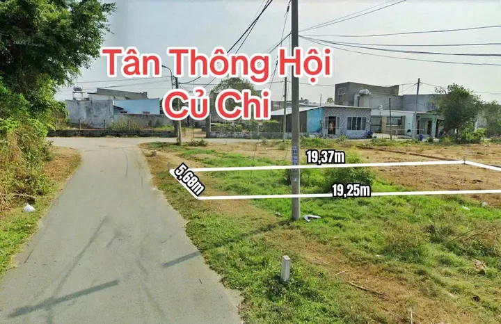 Bán gấp đất hẻm Lê Minh Nhựt Tân Thông Hội Củ Chi 110m2 850 triệu