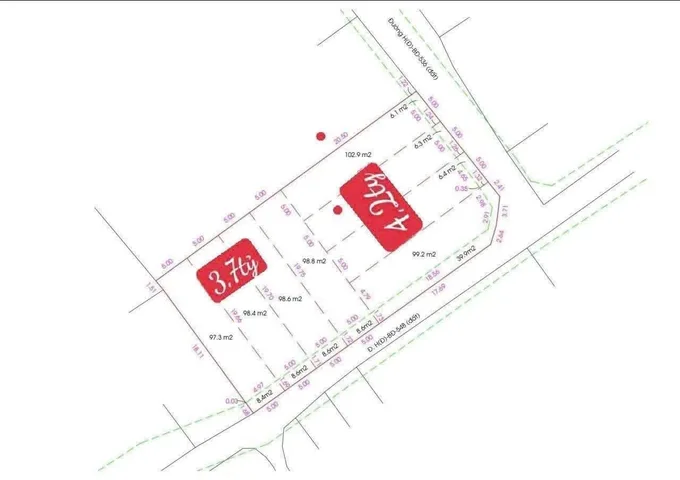 Bán đất 100m² ngang 5m giá 3.7 tỷ Xã Bà Điểm