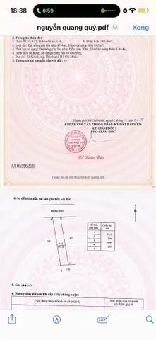 Bán đất 147,4m² ngang 5m giá 675 triệu Xã Kim Long Châu Đức