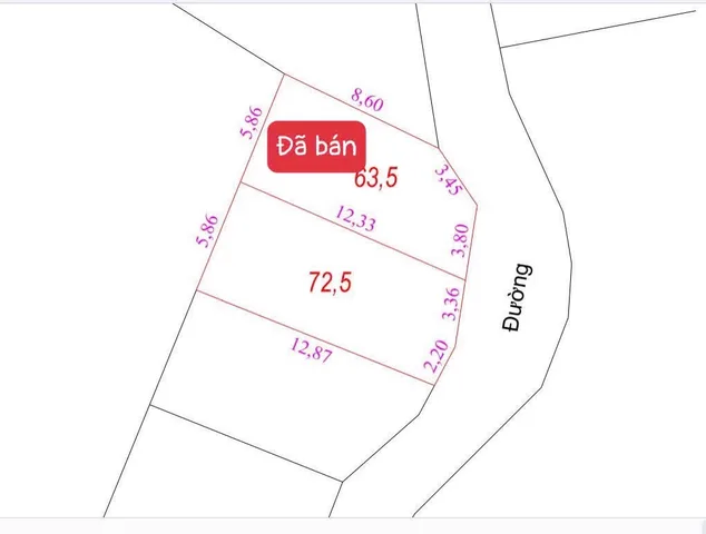 Bán đất 72,5m² ngang 5,56m giá 4.45 tỷ Xã Văn Giang