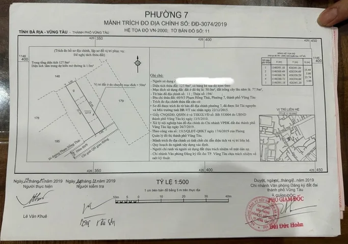 Bán đất 128.7m² ngang 5m giá 6.5 tỷ Phường Tam Thắng