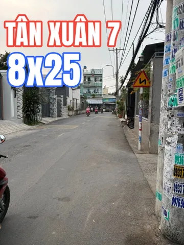 🔴Bán lô đất đẹp góc 2 mặt tiền trung Tâm 203m² 8x25m Tân Xuân 7 giá 4.95 tỷ Xã Hóc Môn