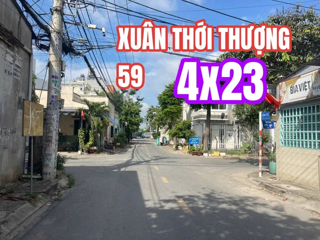 🟥Bán đất 92m² có sẵn 90m² thổ cư ngang 4m giá 3.95 tỷ tại Đường Xuân Thới Thượng 58 Xã Bà Điểm