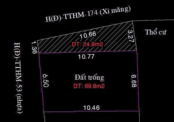 🔴Bán lô đất góc 2 mặt tiền Yhi5 trấn Hóc Môn 9x10m 90m² giá 4ty250 đường thông buôn bán