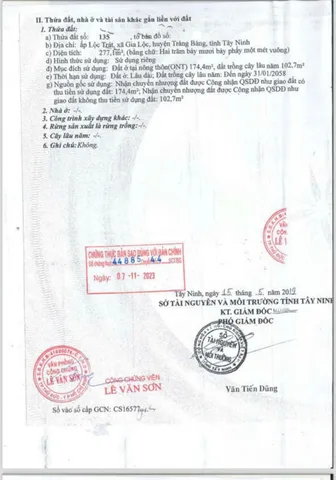 Đất thổ cư MT đường nhựa, ngang 7m, Ngay trung tâm Trảng Bàng, Giá 850tr.