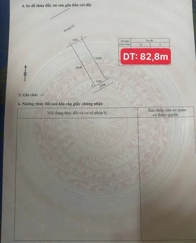 Bán đất 82.8m² full thổ cư ngang 4.6m giá 1.3 tỷ tại Đường N3 Phường Long Châu