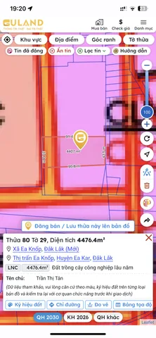 Bán đất 4476.4m² có sẵn 1m² thổ cư ngang 43m giá 1.2 tỷ triệu tại Xã Ea Knốp