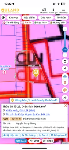 Bán đất 9064.6m² có sẵn 1m² thổ cư ngang 125m giá 6 tỷ tại Xã Ea Knốp