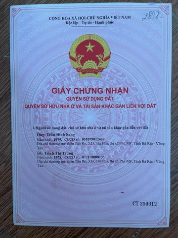 Bán đất 100m² full thổ cư ngang 5m giá 5.5 tỷ tại Phường Tân Thành Phú Mỹ