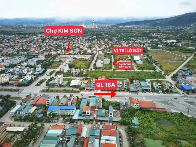 Cần bán mảnh đất mặt đường Quốc lộ 18A , Khu đô thị Kim Sơn, Kim Sơn, Đông Triều, Quảng Ninh.
