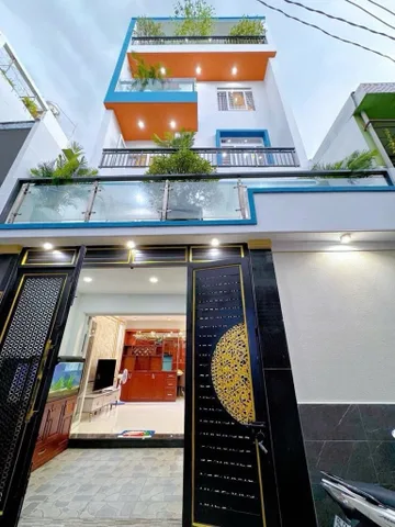 Ngang5.8m chủ gấp bán nhà mới sổ hồng riêng, 5 tầng gò vấp