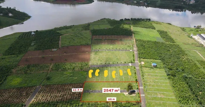 Bán đất 2547m² có sẵn 1120m² thổ cư ngang 42m giá 11.5 tỷ tại Xã Di Linh