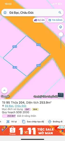 Bán đất 939.1m² ngang 15.5m giá 1.25 tỷ tại Xã Nghĩa Thành