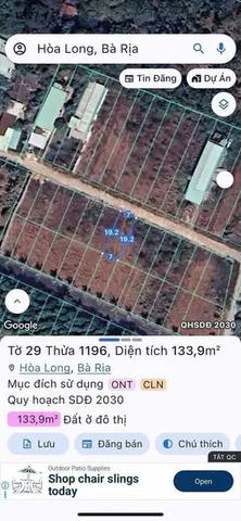 Bán đất 138m² có sẵn 60m² thổ cư ngang 7m giá 1.35 tỷ tại Phường Tam Long