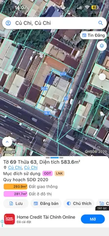 Cần Bán nhà cấp 4, tổng diện tích 583,6m² 19,1x 32,6 ,full thổ cư, 2 mặt tiền QL 22 giá 34tỷ500triệu