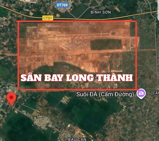 🟥Bán đất mặt tiền Bàu Cạn gần sân bay Ling Thành 6200m² có sẵn 300m² thổ cư ngang 23m giá 26.5 tỷ tại Xã Long Phước mới Long Thành