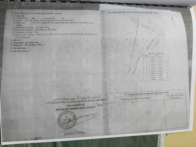 (B600. thửa 303) Đất xã Tân Thông Hội, dt 3.753m2, giá 1tr5/m2 thương lượng