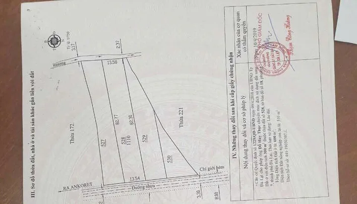 Bán đất 1100m² có sẵn 600m² thổ cư ngang 13,5m giá 18 tỷ tại Phường Lang Biang - Đà Lạt