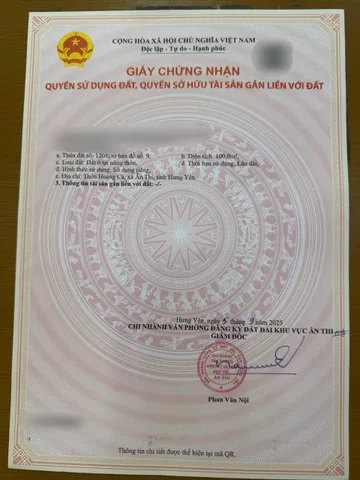 Bán đất 100mm² có sẵn 100m² thổ cư ngang 5m giá 4.8 tỷ tại Xã Ân Thi
