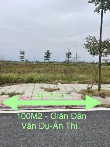 Bán đất 100m² full thổ cư ngang 5m giá 3.1 tỷ tại Xã Vân Du Huyện Ân Thi