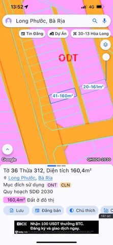 Bán đất 160m² có sẵn 80m² thổ cư ngang 7m giá 4.35 tỷ tại Phường Tam Long