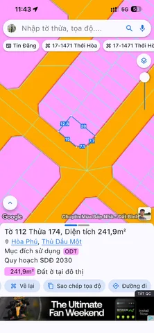 Bán đất Tái định cư Định Hoà Thủ Dầu Một Bình Dương. DT 12,8x20m thổ cư 242m2