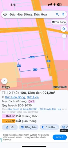 Bán đất 921.2m² full thổ cư ngang 20m giá 14.4 tỷ đã tách làm 2 sổ