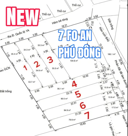 Bán đất 90m² full thổ cư ngang 5m giá 4.5 tỷ tại Đường An Phú Đông 1 Phường An Phú Đông
