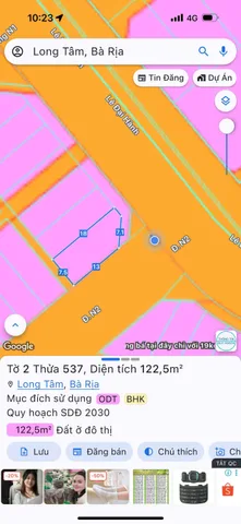 Bán đất 124.1m² có sẵn 87m² thổ cư ngang 7.5m giá 5.3 tỷ tại Phường Tam Long