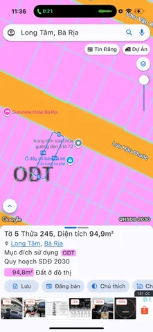 Bán đất 97.9m² có sẵn 94.9m² thổ cư ngang 5m giá 2.68 tỷ tại Phường Tam Long