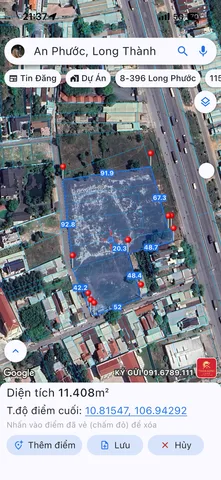 Bán đất 11400m² có sẵn 11300m² thổ cư ngang 81m giá 400 tỷ tại Xã An Phước