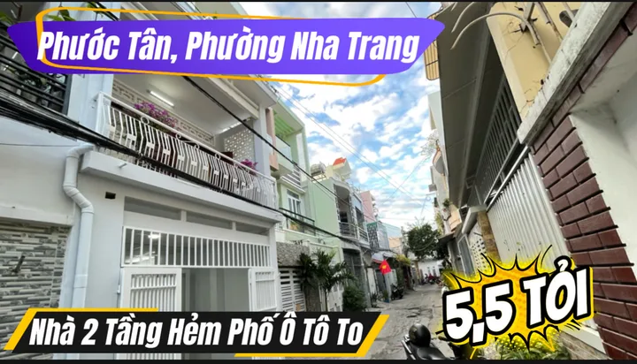 💥 Nhà Ngay Trung Tâm Nha Trang, Quốc Tuấn ( Phước Tân Cũ ) P. Nha Trang | 2 Tầng - Chuẩn Sổ Hoàn Công | DT 51,8m2 / 5,5 tỷ