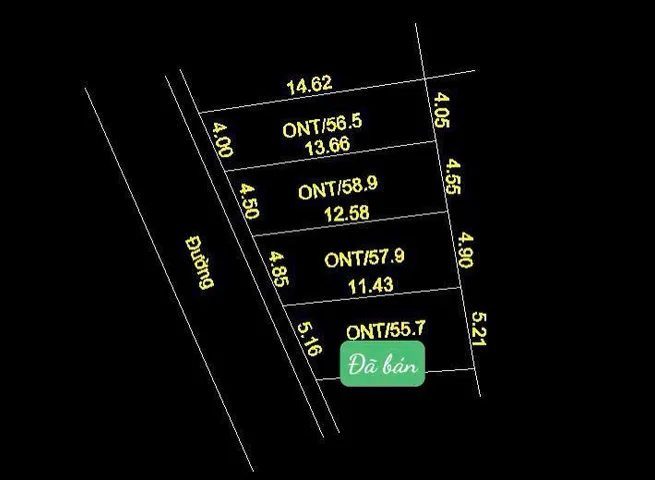Bán đất 58.9m² full thổ cư ngang 4.85m giá 1.8 tỷ tại Xã Yên Hòa Huyện Yên Mỹ