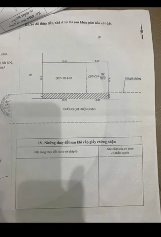 Bán đất 180m² có sẵn 100m² thổ cư ngang 18m giá 4.8 tỷ tại Phường Thành Nhất