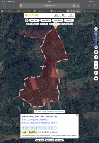 Bán đất 147200m² ngang 100m tại Xã Cư Pơng