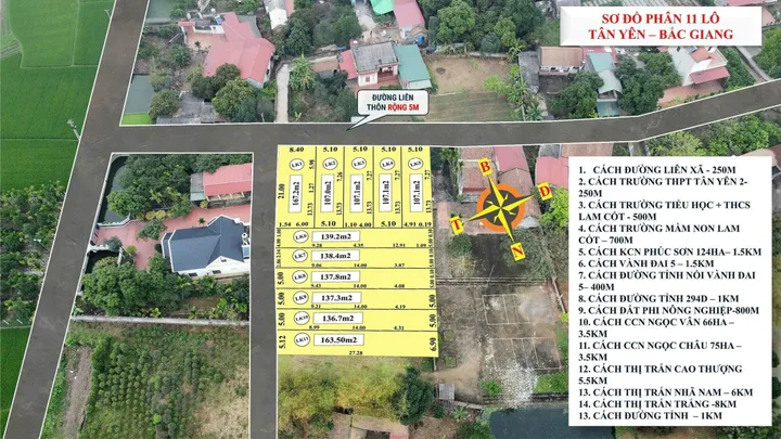 ĐẤT GẦN KCN PHÚC SƠN  - GIÁ F0 - Cách mầm non, Tiểu học, THCS , THPT : 250m - 750m
- Cách chợ 1km