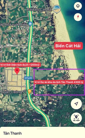 Chính chủ bán lô đất biển Tân Thanh - Cát Hải, diện tích 200m2 giá bán 1tỷ280
