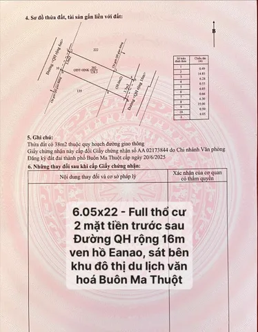 Bán đất 128,3m² full thổ cư ngang 6.05m giá 4.8 tỷ tại Phường Tân An