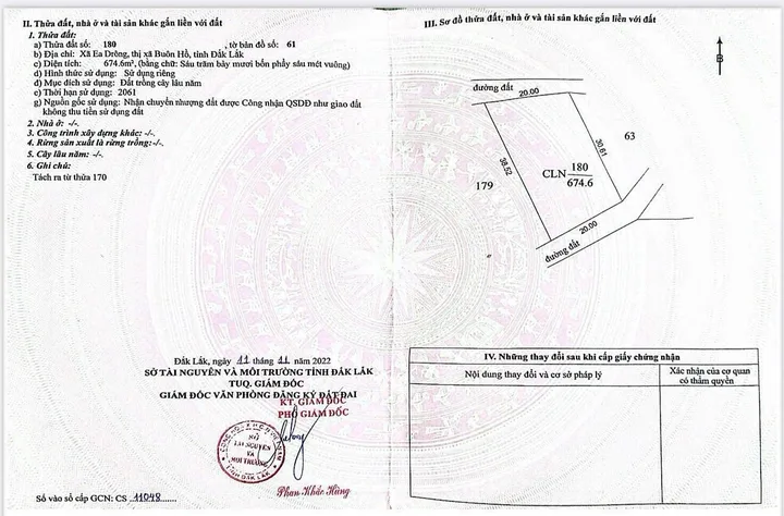 Bán đất 674m² ngang 20m giá 150 triệu tại Xã Ea Drông
