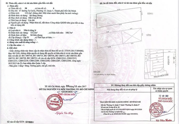 Bán nhà 67 Tạ Uyên, Phường 12, Quận 5 – Giá 60 tỷ
