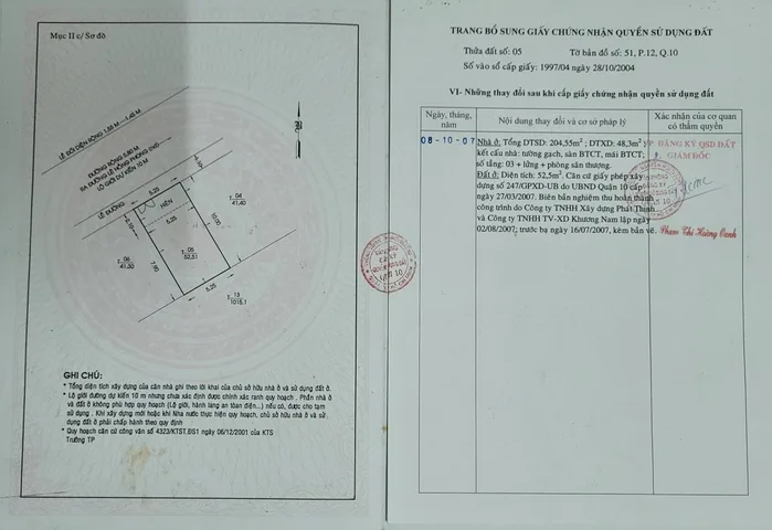 Bán nhà 839/7 LÊ HỒNG PHONG, P.12, Q10 – Giá 19 tỷ