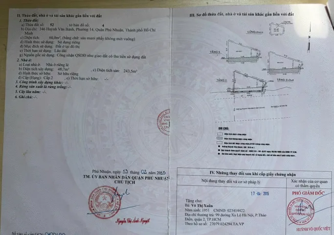 Bán nhà Huỳnh Văn Bánh, Phường 13, Quận Phú Nhuận – Giá 32 tỷ