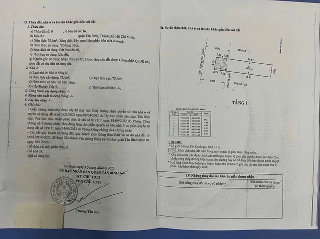 Bán nhà Tân Canh, Phường 1, Quận Tân Bình – Giá 17 tỷ