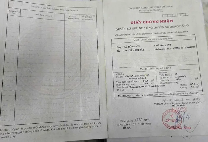 Bán nhà Nguyễn Đình Chiểu, Phường 4, Quận 3 – Giá 90 tỷ