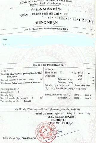 Bán nhà Đặng Thị Nhu, Phường Nguyễn Thái Bình, Quận 1 – Giá 40 tỷ