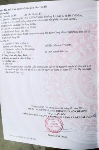 Bán nhà đường số 1 Cư Xá Đô Thành, P.4, quận 3 – Giá 45 tỷ